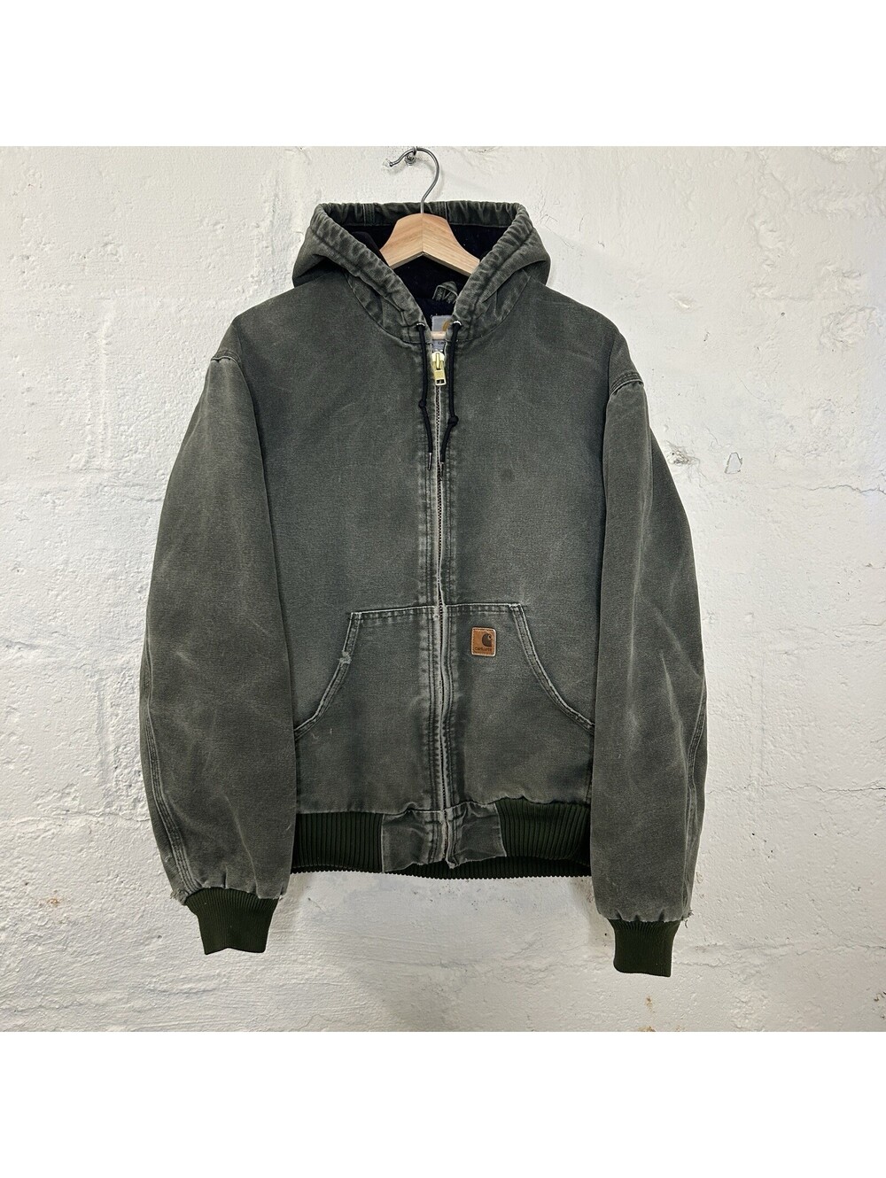 Vintage Carhartt Quilted Hooded Active Jacket “Moss Green”